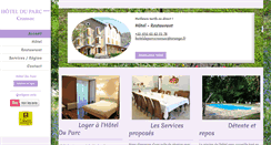 Desktop Screenshot of hotelduparc-cransac.com